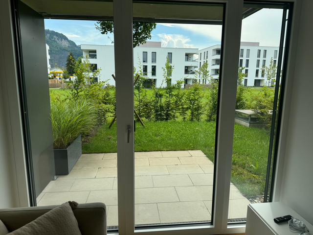 Gartenwohnung - Möbliertes 2-Zimmer-Apartment in Architekten-Wohnanlage in Dornbirn