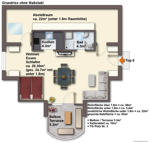 Wunderschöne Loft-Wohnung mit Balkon, klimatisiert und Tiefgaragenplatz in Feldkirch - Gisingen