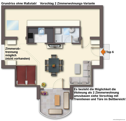 Wunderschöne Loft-Wohnung mit Balkon, klimatisiert und Tiefgaragenplatz in Feldkirch - Gisingen