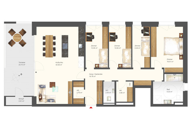 Naturnahes Wohnen! 5-Zimmer-Gartenwohnung W02 in Hörbranz!