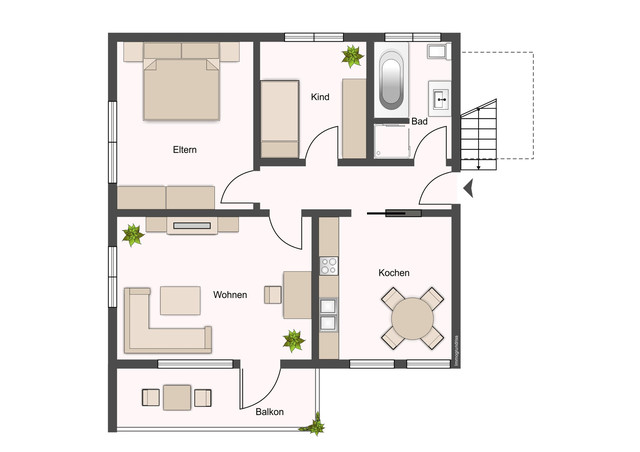 Schöne 3,5 Zimmerwohnung in Mäder