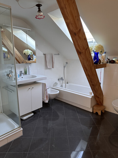 Altbau Dachgeschosswohnung mit Balkon, Garten, Stauraum &amp; Parkplatz!