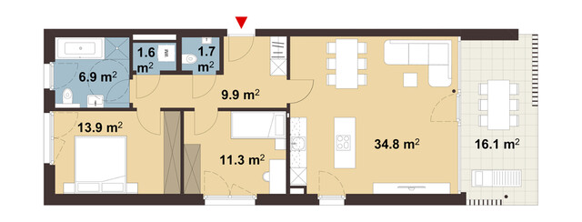 Zentrale 3-Zimmer-Gartenwohnung | C01