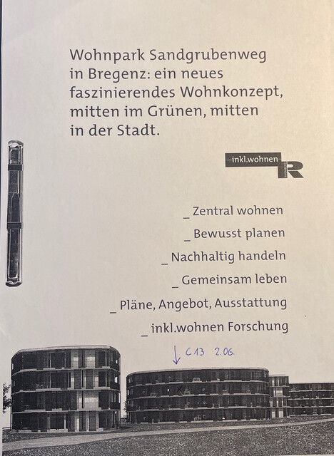 Exklusive 2 Zi-Wohnung mit großerTerrasse  im Wohnpark Sandgrubenweg,Bregenz. PROVISIONSFREI  !!!