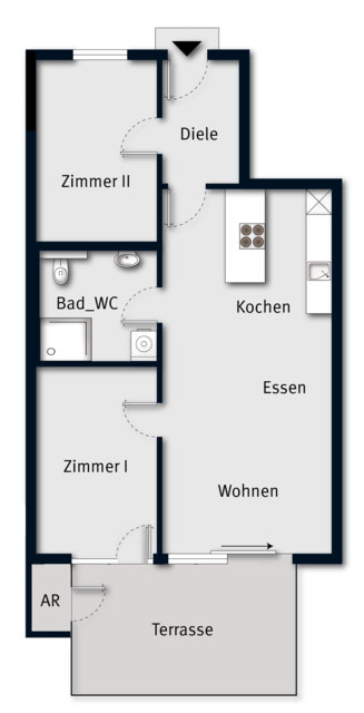 Sonnige 3-Zimmerwohnung in ruhiger Lage von Dornbirn