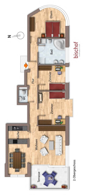 4 Zimmer Terrassen-Wohnung in Toplage