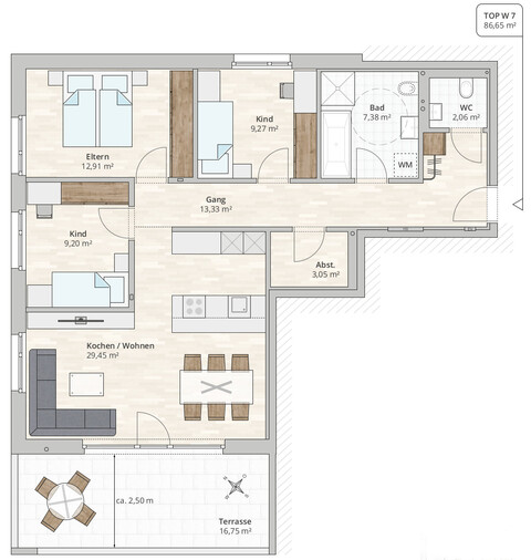 4-Zi-Terrassenwohnung TOP 7 in Nenzing, Christian-Hummel-Weg 14