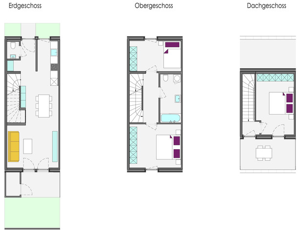 4-Zi-Townhouse mit Garten + Dachterrasse