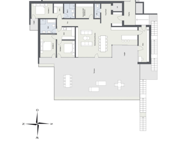 Penthouse SeeSuite in Terrassenvilla m. fantastischem Panoramablick ü. Bodensee + Rheintal + Bregenz; in fußläufiger Distanz z. See + Stadtzentrum