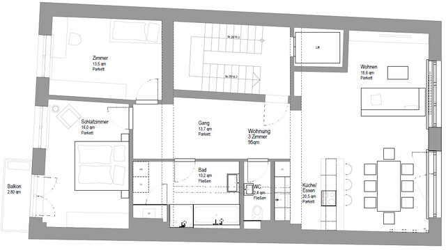 3-ZI-Wohnung im Zentrum von Bregenz zu vermieten!