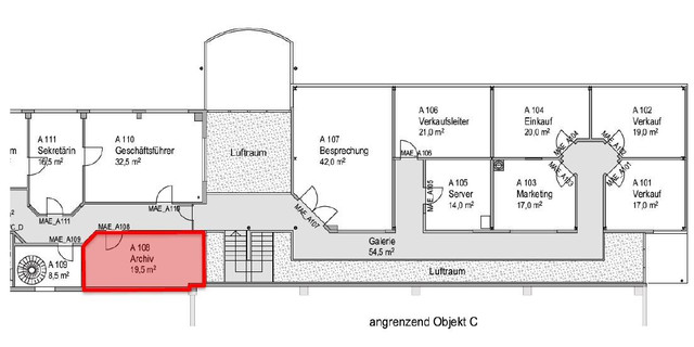 Mäder - Bürofläche im 1. OG mit ca. 20 m²