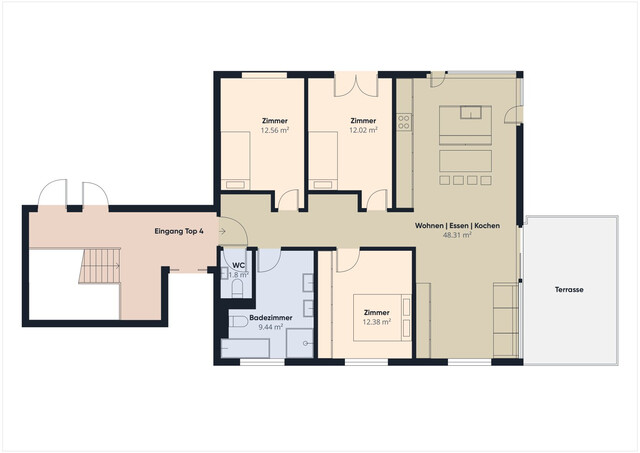 Langen bei Bregenz | Neue 4-Zimmer-Wohnung mit Terrasse