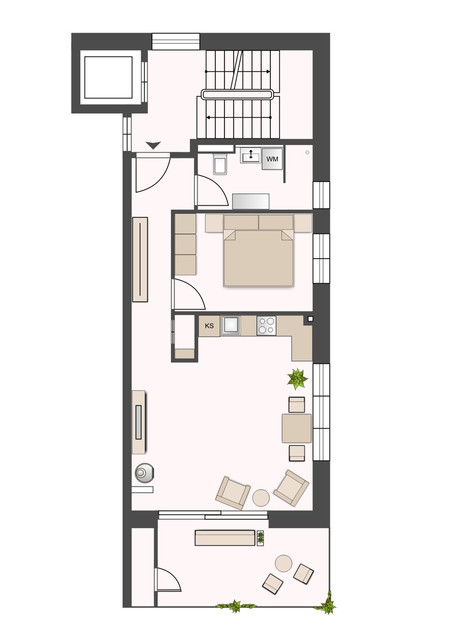 Exklusive 2-Zimmer-Dachgeschosswohnung mitten im Erholungsgebiet Dünserberg