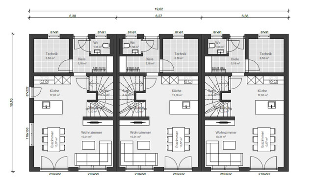 Reihenhaus-Smart Life mit 102m²/ Haus 3