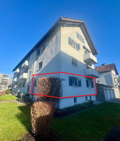 Attraktive 3-Zimmer-Wohnung im Erdgeschoss in zentraler Lage von Bregenz