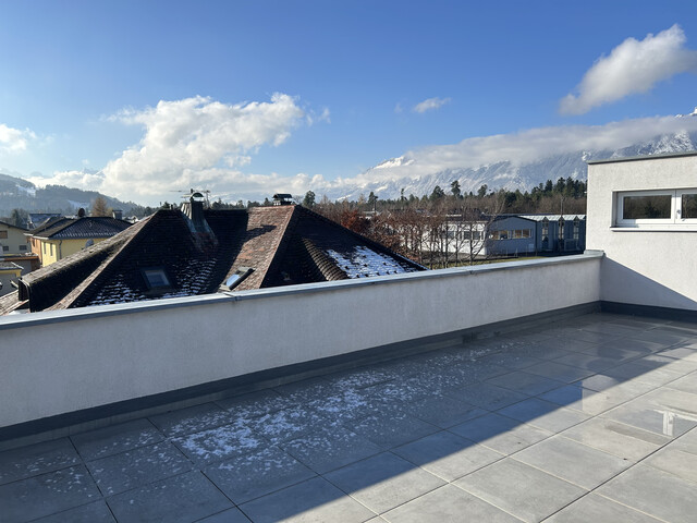 Herrliche Dachterrassenwohnung in Feldkirch-Gisingen:  120 m², 5-Zimmer, 2 Carports 