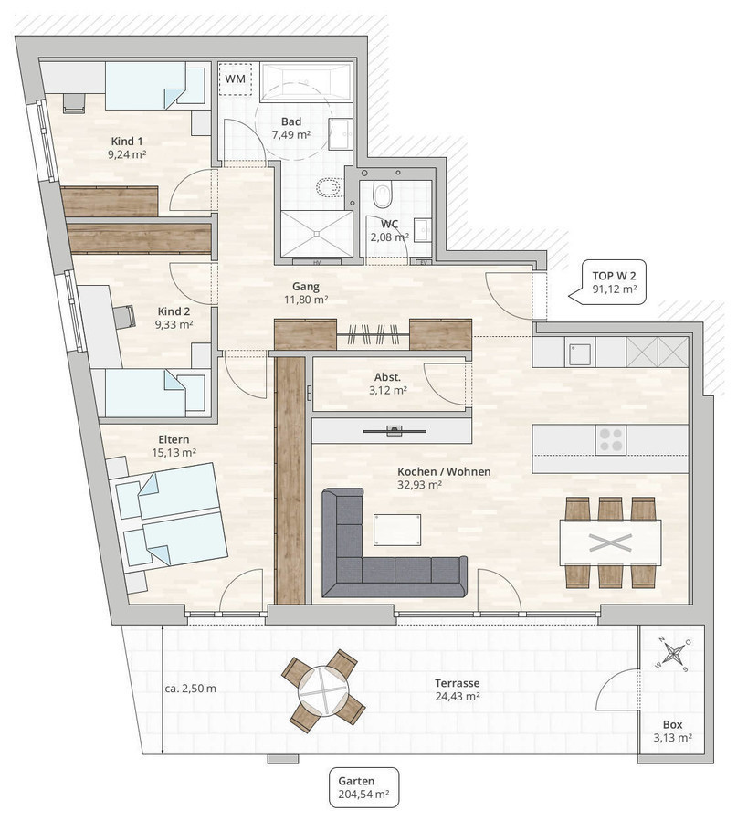 4-Zi-Gartenwohnung TOP 2 in Rankweil-Brederis, Wollgrasweg 4