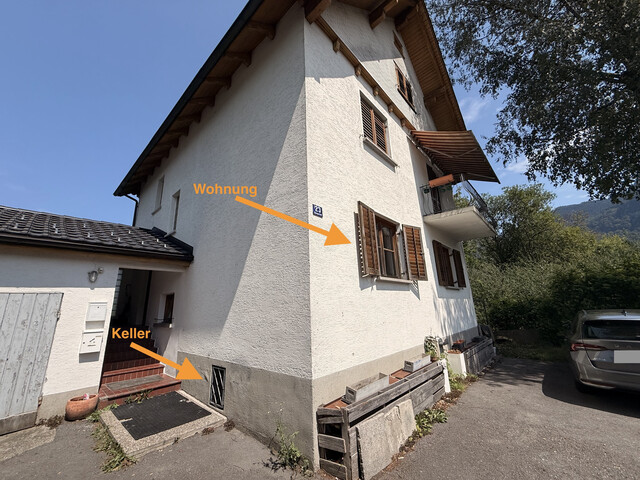 VERGEBEN ... ab sofort - helle 2-Zimmer-Wohnung in Zweifamilienhaus mit Garten zu vermieten