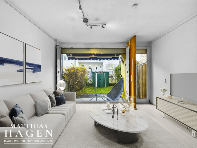 Reihenhauscharakter mit Garten und Dachterrasse