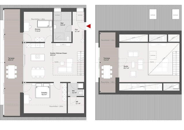 Erstbezug: Hochwertige 3-Zimmer-Maisonettewohnung in Götzis zu vermieten