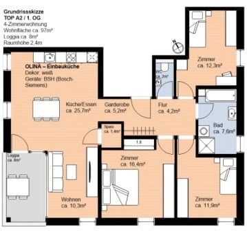 Moderne 4-Zimmerwohnung in ruhiger Lage / hochwertige Bauweise / kontrollierte Be- und Entlüftung / e-mobility ready