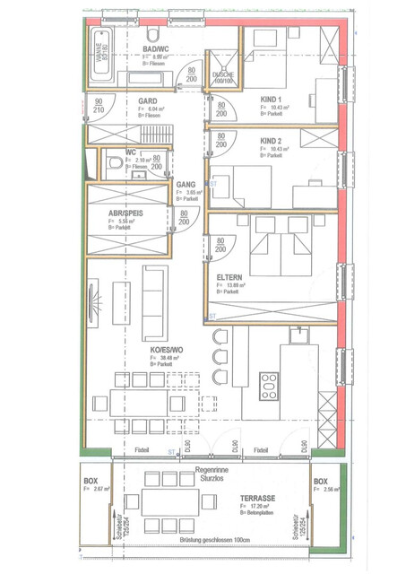 Neuwertige 4-Zimmerwohnung in Klaus mit großer Terrasse