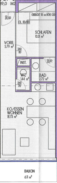 Moderne 2-Zimmer-Wohnung mit Balkon