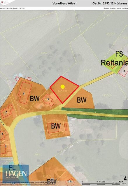 Hörbranz: Grundstück in idyllischer Lage zu verkaufen