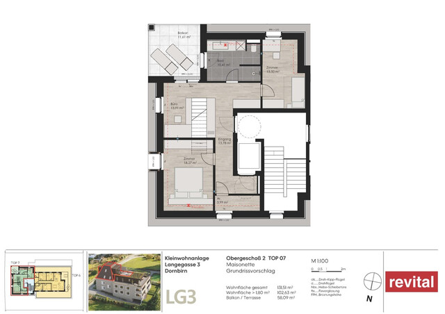 Penthouse - Wohnen über den Dächern Dornbirns mit 360° Ausblick