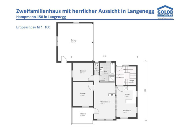 Zweifamilienhaus mit herrlicher Aussicht in Langenegg