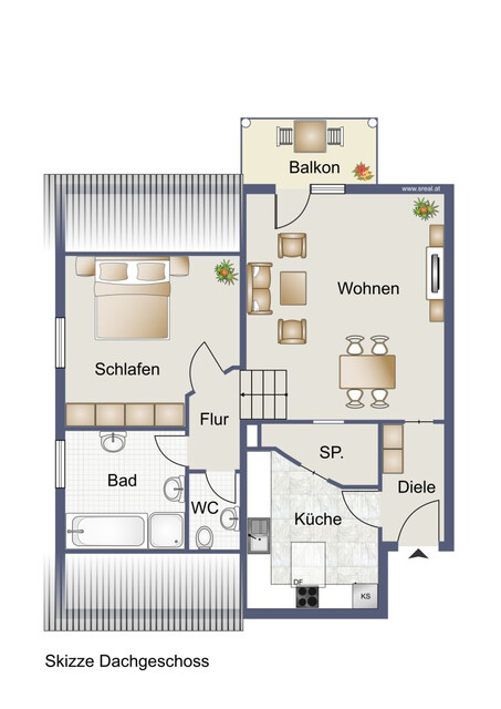Tolle 2-Zimmerwohnung mit Balkon & Carportparkplatz