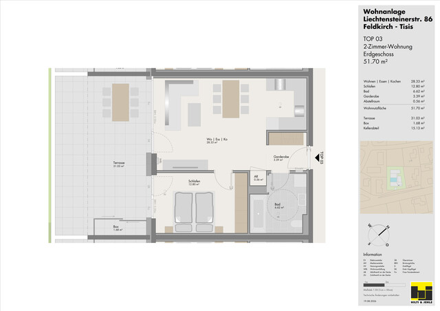 2-Zimmer-Terrassenwohnung