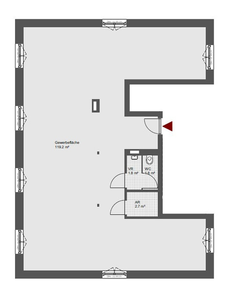 Zentrale Gewerbefläche im Kohler Quartier in Schwarzach