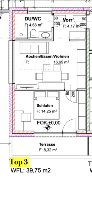 Neubau-Wohnung Top 3 voll Möbliert mit 8 m² Terrasse, Garten, EG, Fahrradraum!