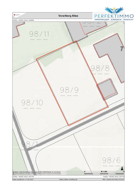 Baugrundstück in Lochau: direkt hinter dem Kaiserstrand und nur einen Steinwurf vom Bodensee entfernt