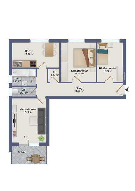 Daheim ankommen in Bludenz: 3-Zimmer-Wohnung mit hohem Wohlfühl-Faktor und schöner Aussicht zu verkaufen!