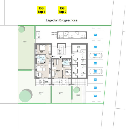 2-Zimmer Gartenwohnung - Top 1 -          Monatsrate inkl. WBF ca. 795 Euro