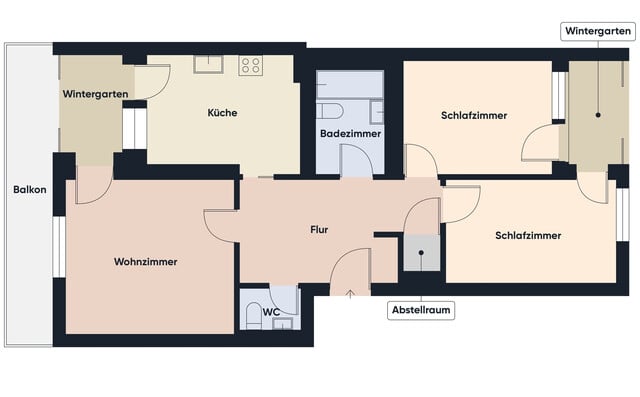 Gemütliche 3-Zimmer-Wohnung mit Loggia und sonnigem Balkon