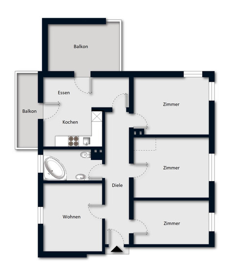 Geräumige provisionsfreie Wohnung mit Balkon !