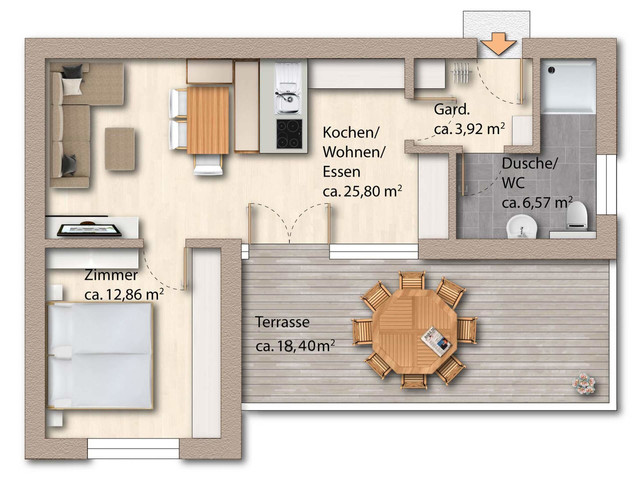 Moderne 2 Zimmer-Neubauwohnungen in idyllischer Kleinwohnanlage in Feldkirch