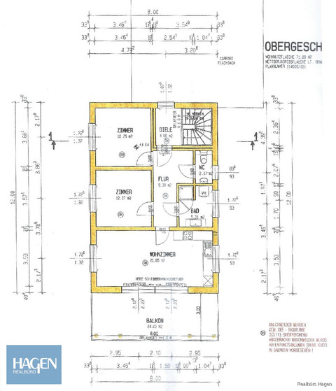 Fraxern: 3 Zimmerwohnung im Dachgeschoss zu vermieten!