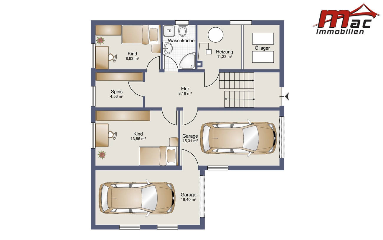 Freistehende fünf Zimmerwohnung, oder, Haus ohne Garten