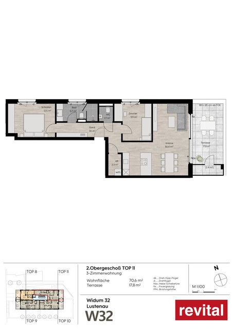 Widum 32 - Terrassenwohnung in ruhiger Zentrumslage von Lustenau - Top 11