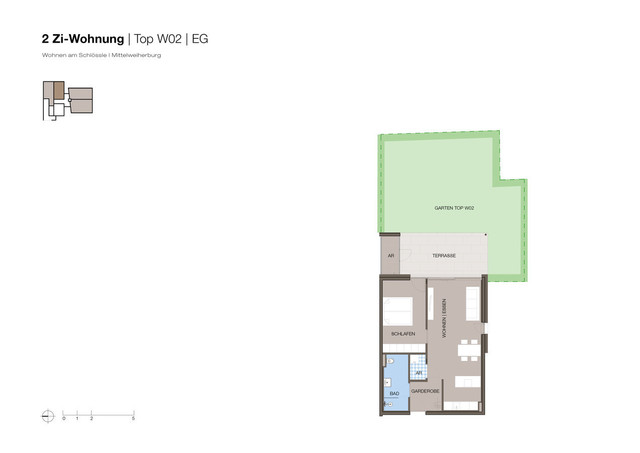 Exklusive 2-Zi-Gartenwohnung - Wohnen am Schlössle  Top W02