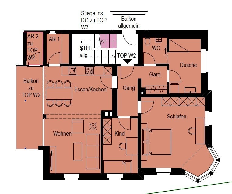 3,5-Zimmer-Wohnung mit Balkon, Parkett & offenem Küchenbereich in bester Lage!