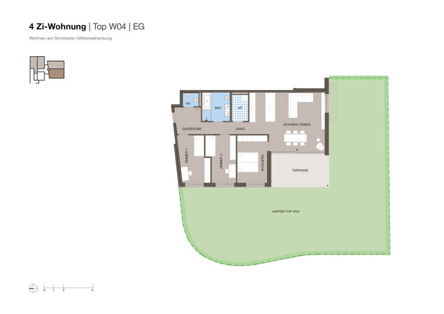 Luxuriöse 4-Zi-Gartenwohnung - Wohnen am Schlössle  Top W04