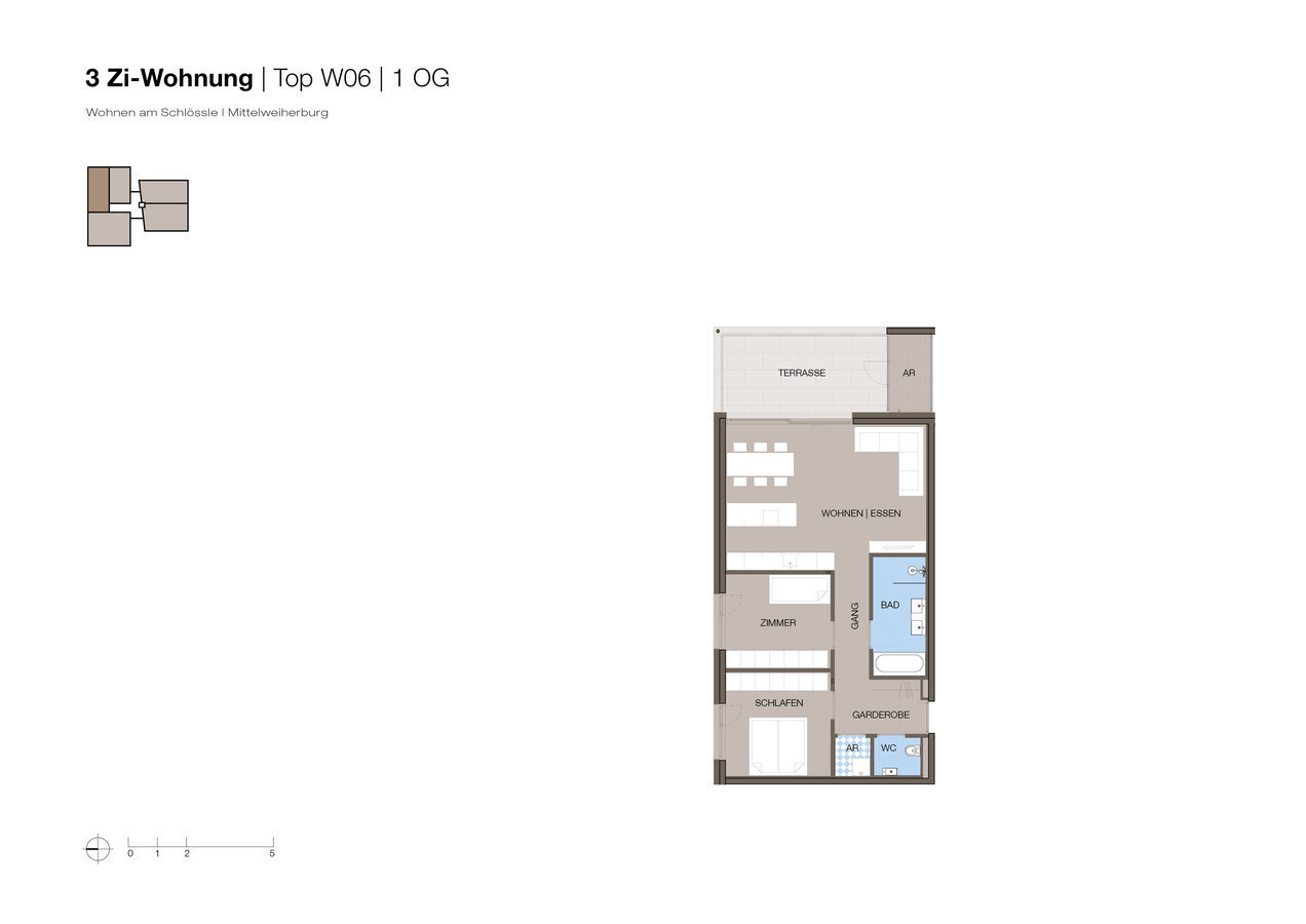 Exklusive 3-Zi-Terrassenwohnung - Wohnen am Schlössle  Top W06