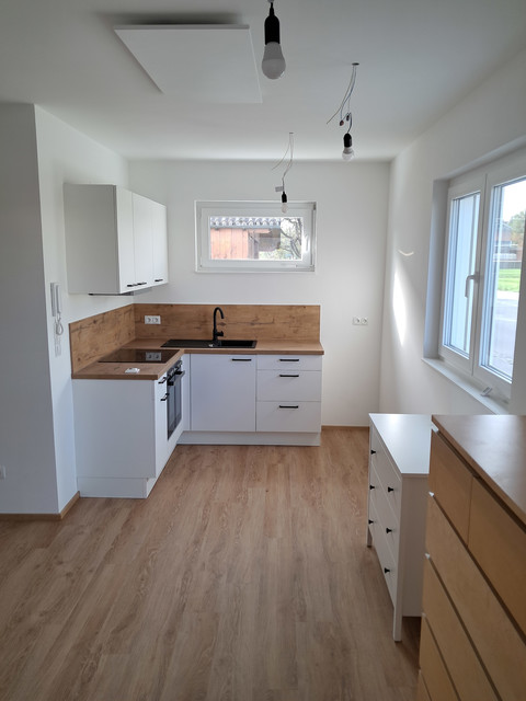 Neubau-Wohnung zur Miete: 1 Zimmer, Bad mit Dusche und Einbauküche