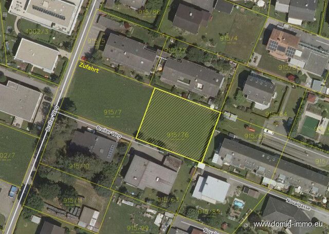 (Teilung möglich) perfektes Baugrundstück, ca. 854m² in sonniger & ruhiger Lage in Feldkirch-Nofels!