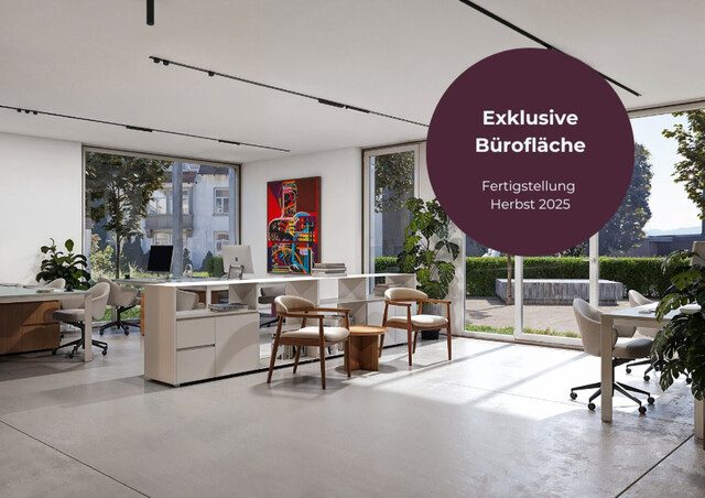 Hochkarätige Bürofläche mit 65 m2 und 2 Zimmern: modernes Arbeiten im neuen Geschäfts- und Wohnhaus "Poststrasse" im Zentrum von Hard